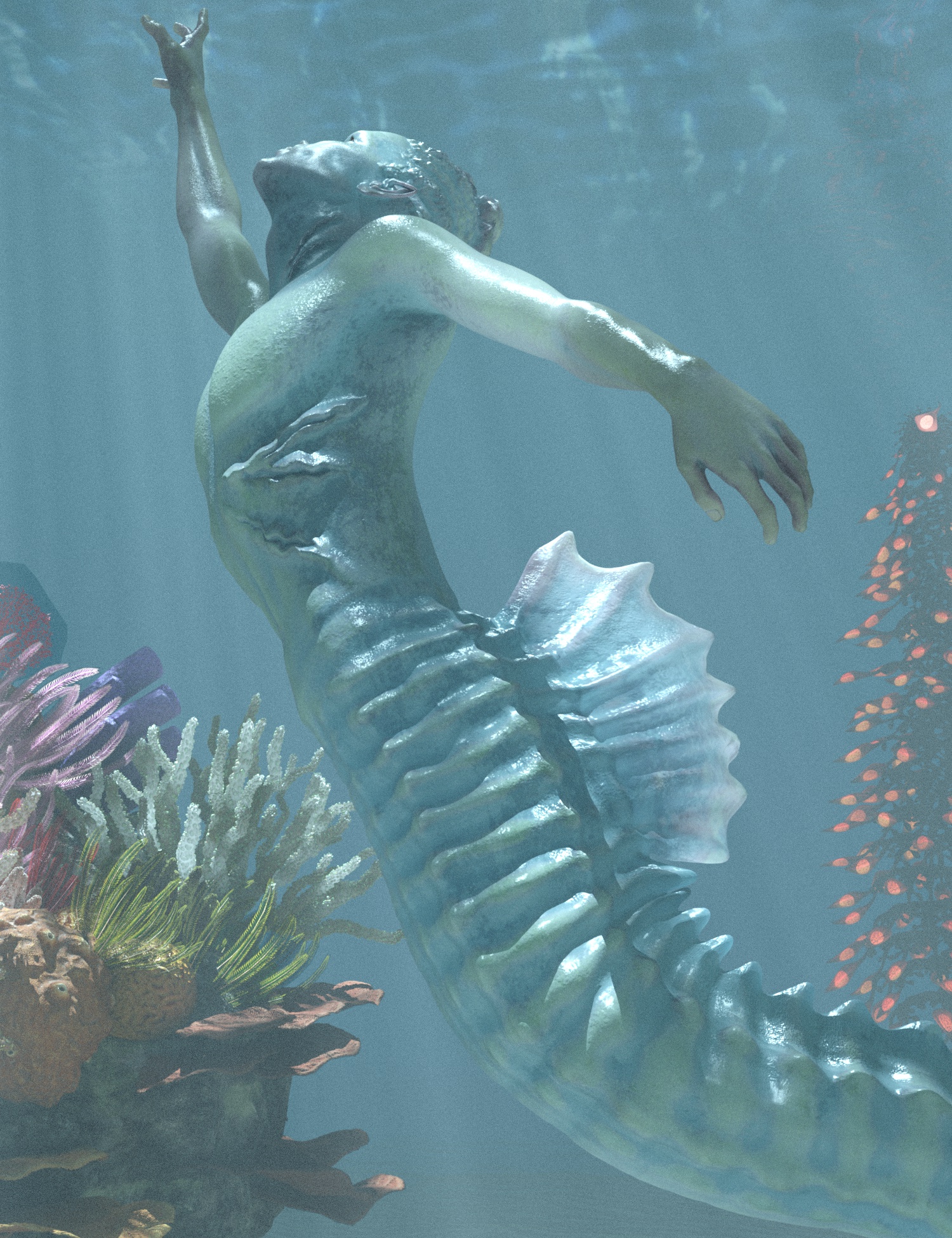SeaHorse Corynn for Genesis 8.1 Male and for Seahorse Tails by: 3D-GHDesignSadeAe Ti, 3D Models by Daz 3D