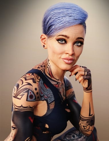 Agma - The Tattooed Girl for Genesis 8 and 8.1 Females | Daz 3D