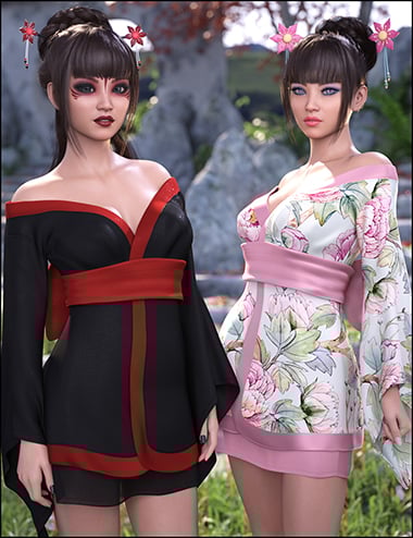 dForce Koharu Kimono Textures dForce Koharu Kimono Textures by: JessaiiDemonicaEvilius, 3D Models by Daz 3D