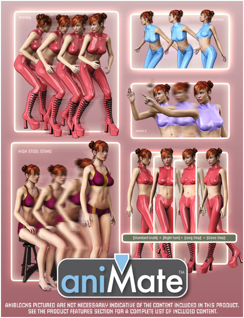 aniMate aniBlock Sampler by: GoFigure, 3D Models by Daz 3D