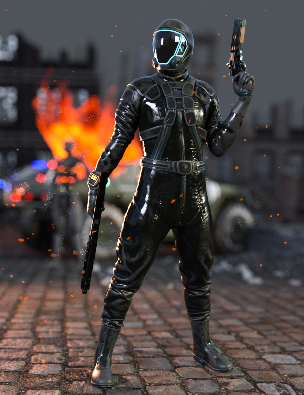 SciFi Gravity Suit Outfit for Genesis 8 and 8.1 Males Daz 3D