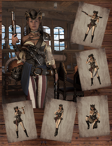 Rachell HighSeas Poses and Props for Genesis 8.1 Females Rachell HighSeas Poses and Props for Genesis 8.1 Females by: Val3dart, 3D Models by Daz 3D