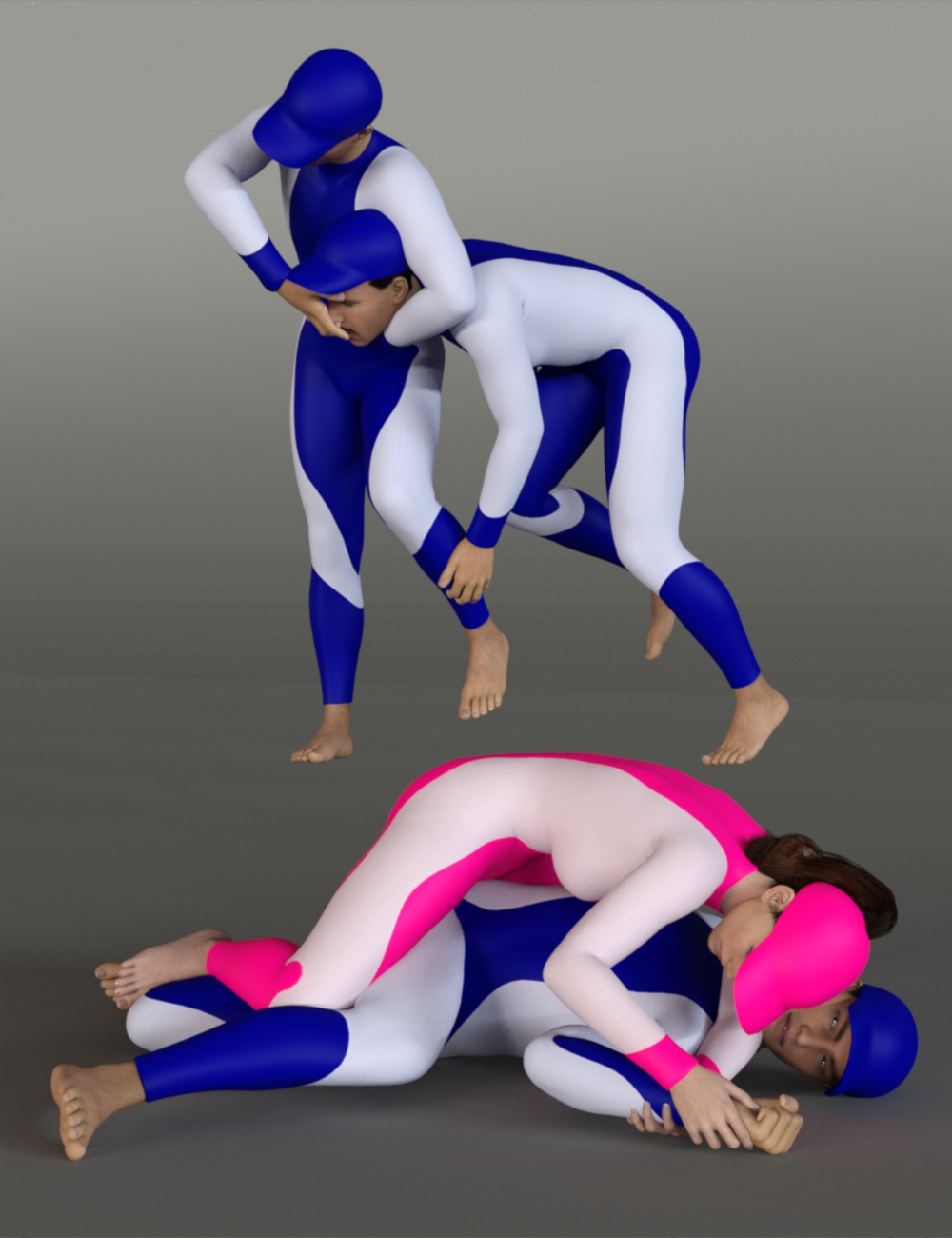 Grappling Poses Volume 2 for Genesis 8 and 8.1 by: atrilliongames, 3D Models by Daz 3D