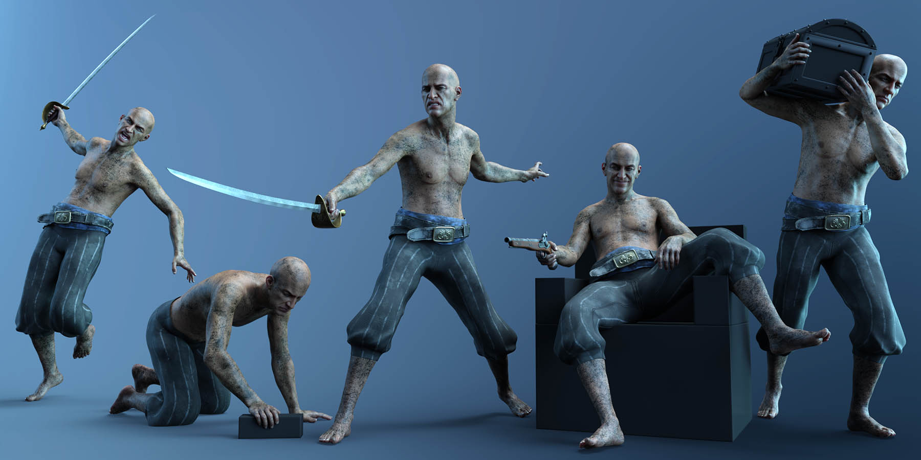 CDI Pirate Poses for Wolfgang 8.1 CDI Pirate Poses for Wolfgang 8.1 by: Capsces Digital Ink, 3D Models by Daz 3D