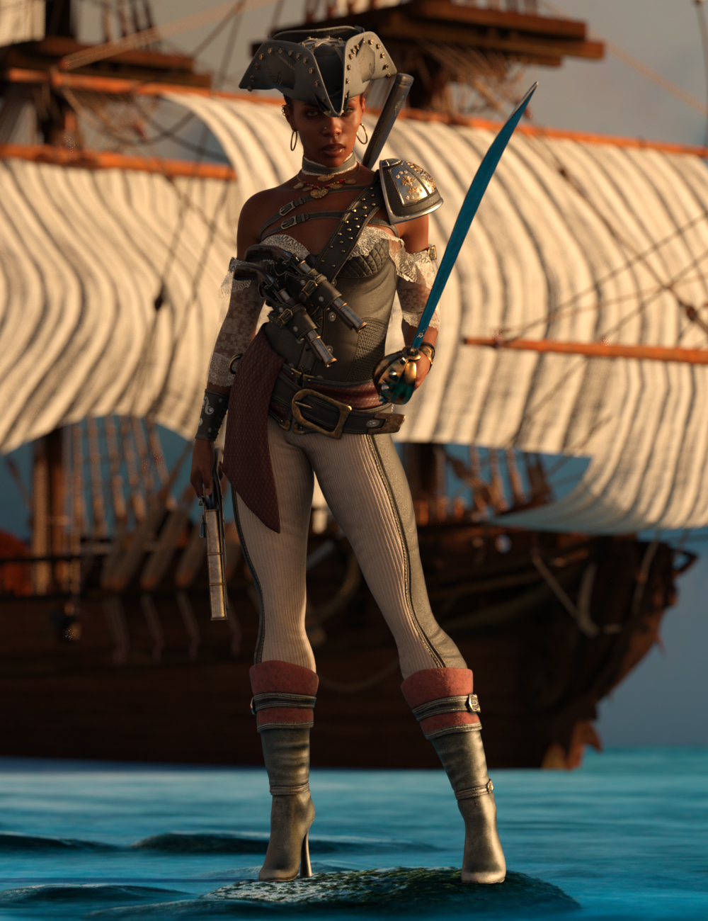 Black Pearl Poses for Jinx Jones 8.1 by: Ensary, 3D Models by Daz 3D