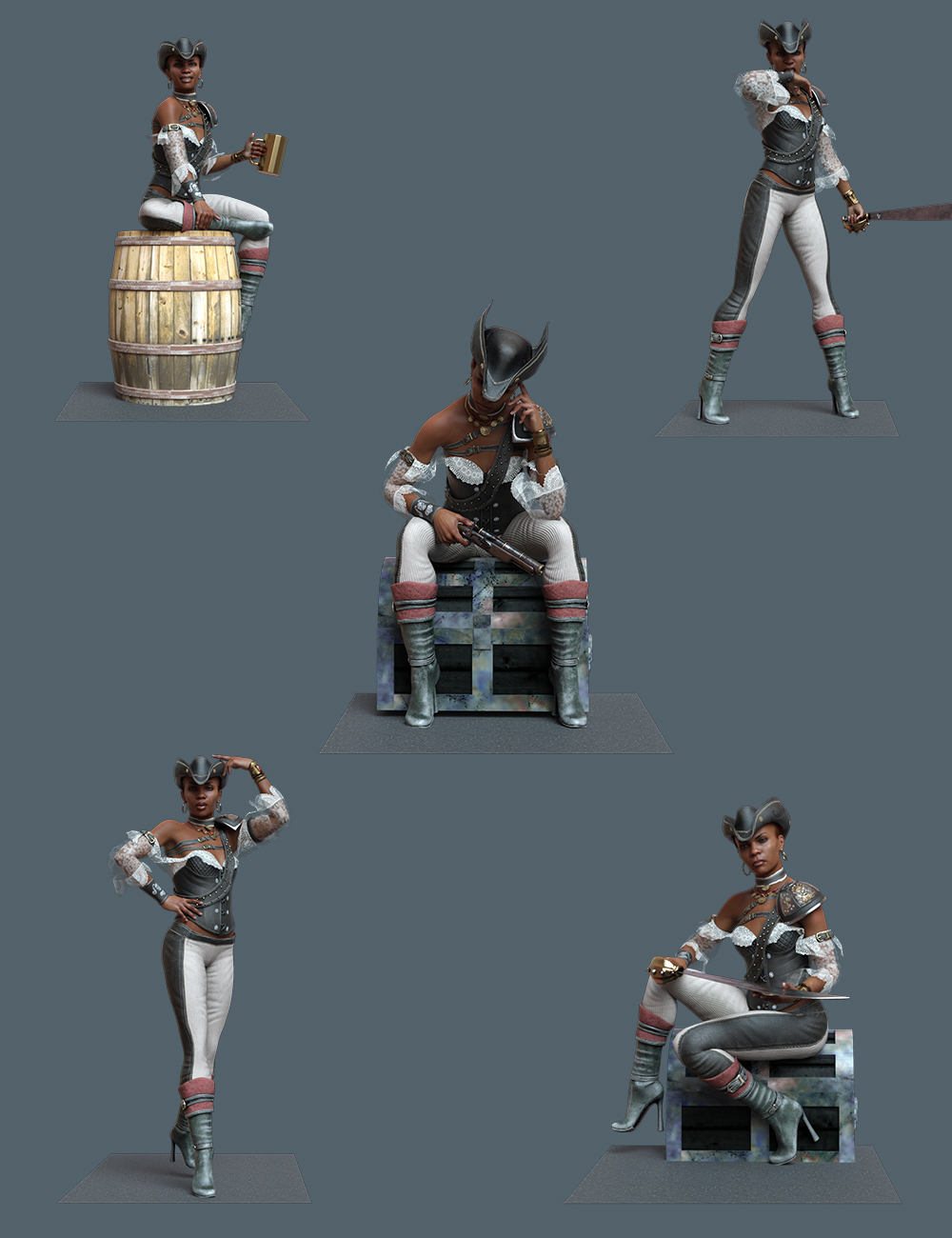 Black Pearl Poses for Jinx Jones 8.1 Black Pearl Poses for Jinx Jones 8.1 by: Ensary, 3D Models by Daz 3D