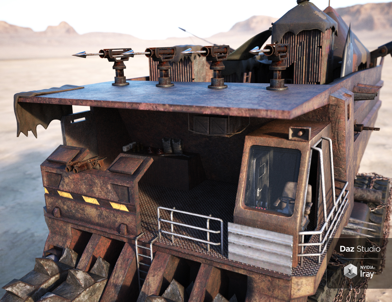 Wasteland Mining Truck Wasteland Mining Truck by: Charlie, 3D Models by Daz 3D