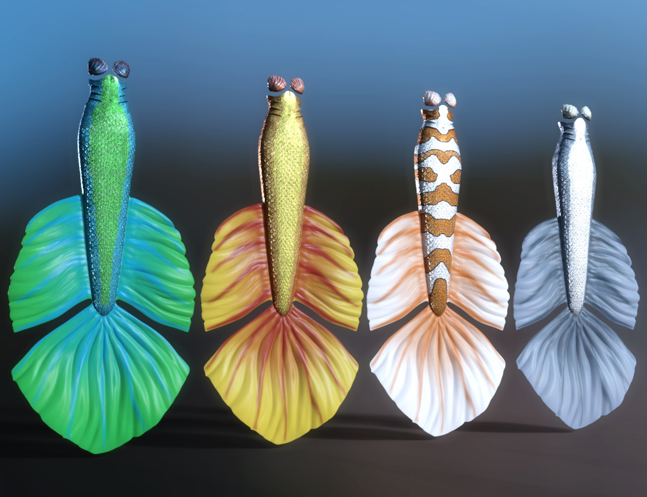 PhilW's Mermaid Tail Textures for Coral 8.1 by: PhilW, 3D Models by Daz 3D