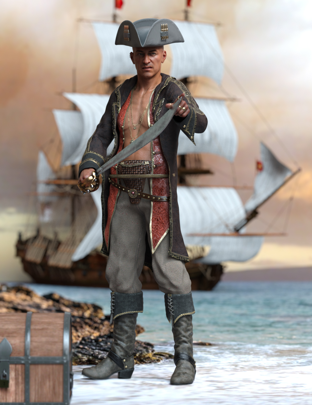 Black Sail Poses for Wolfgang 8.1 by: Ensary, 3D Models by Daz 3D
