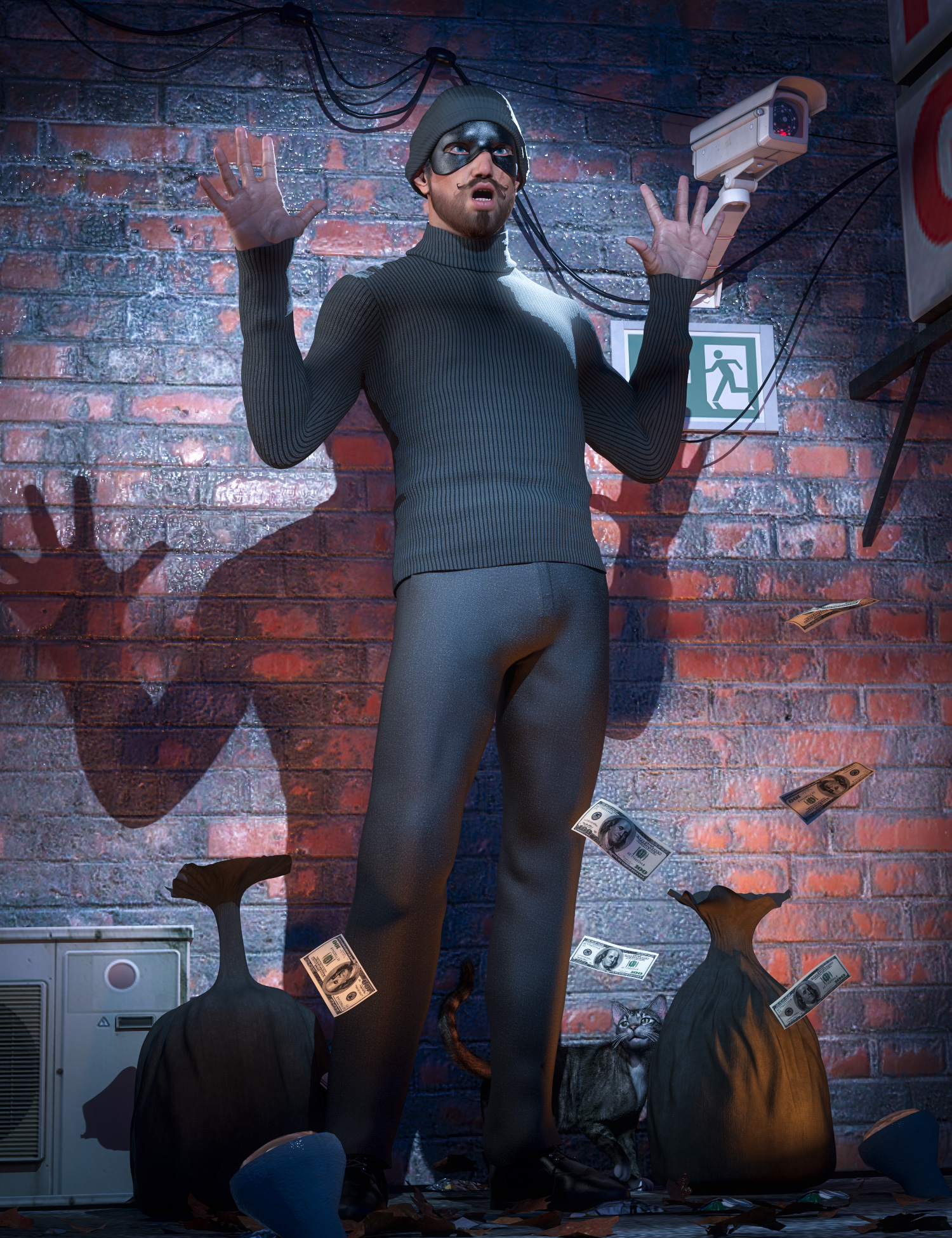 The Heist Outfit for Genesis 8.1 Male