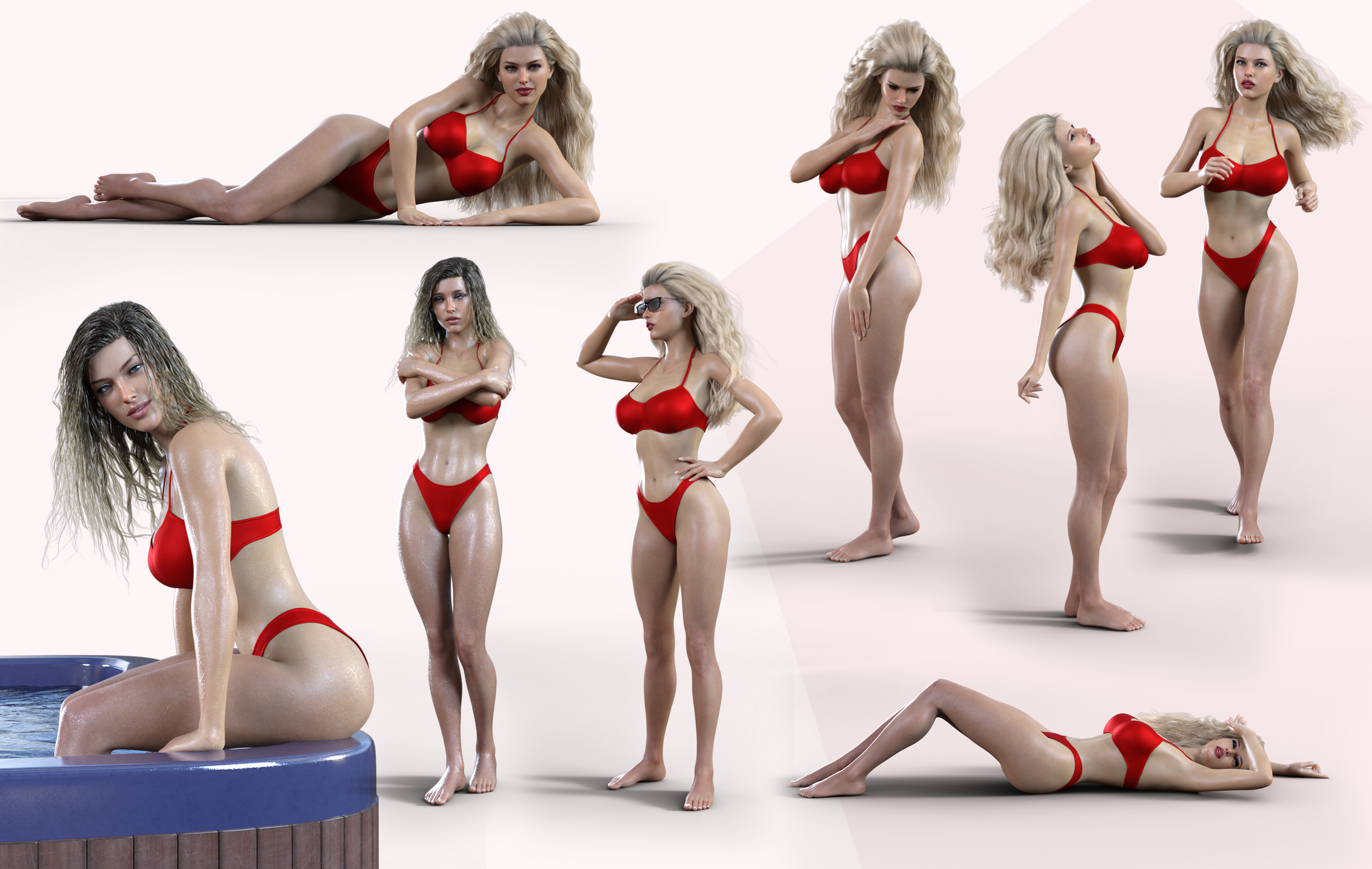 Z Summer Beauty Shape and Pose Mega Set by: Zeddicuss, 3D Models by Daz 3D