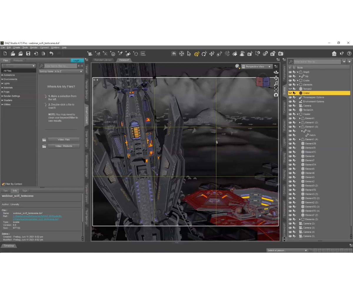 Sci-fi Scene Building: Exploring Sci-fi Art Creation in Daz Studio by: Digital Art Live, 3D Models by Daz 3D