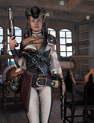 dForce Rachell High Seas Outfit for Genesis 8.1 Females dForce Rachell High Seas Outfit for Genesis 8.1 Females by: Val3dart, 3D Models by Daz 3D