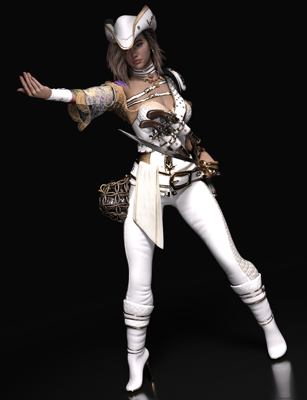 dForce Rachell High Seas Outfit Textures dForce Rachell High Seas Outfit Textures by: Val3dart, 3D Models by Daz 3D