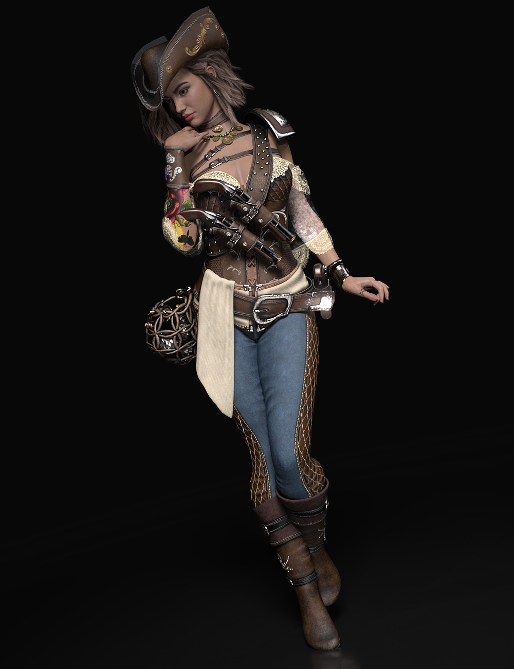 dForce Rachell High Seas Outfit Textures by: Val3dart, 3D Models by Daz 3D
