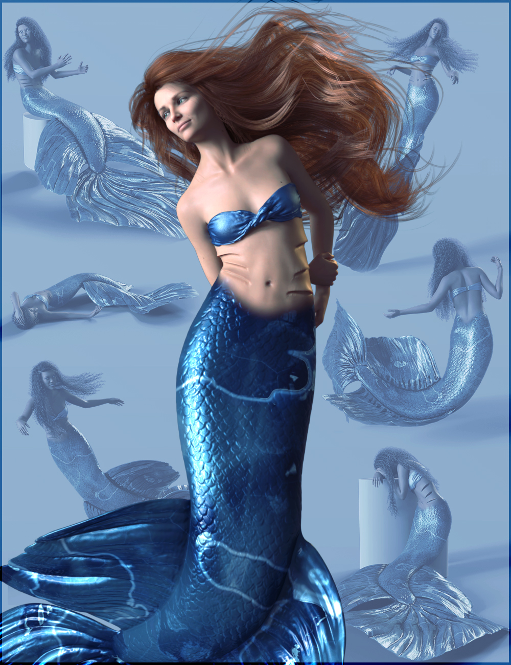 Siren Song Poses for Coral 8.1 and Genesis 8.1 Female by: Quixotry, 3D Models by Daz 3D