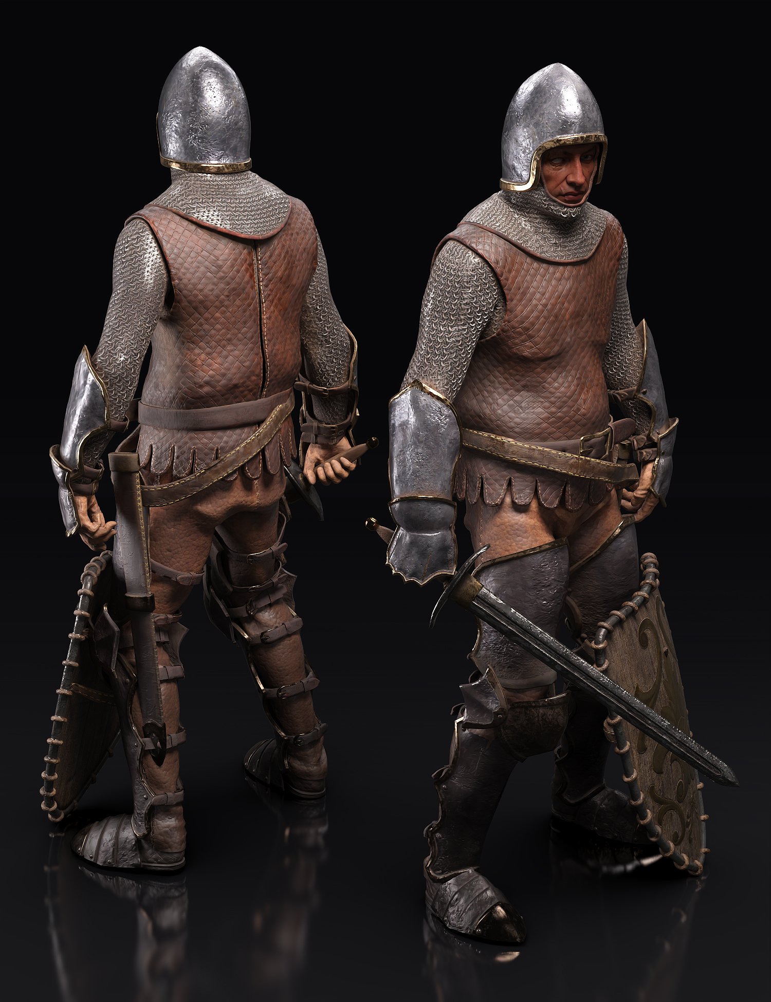 Sir Elyan the White for Western Knight 01 by: JoeQuick, 3D Models by Daz 3D