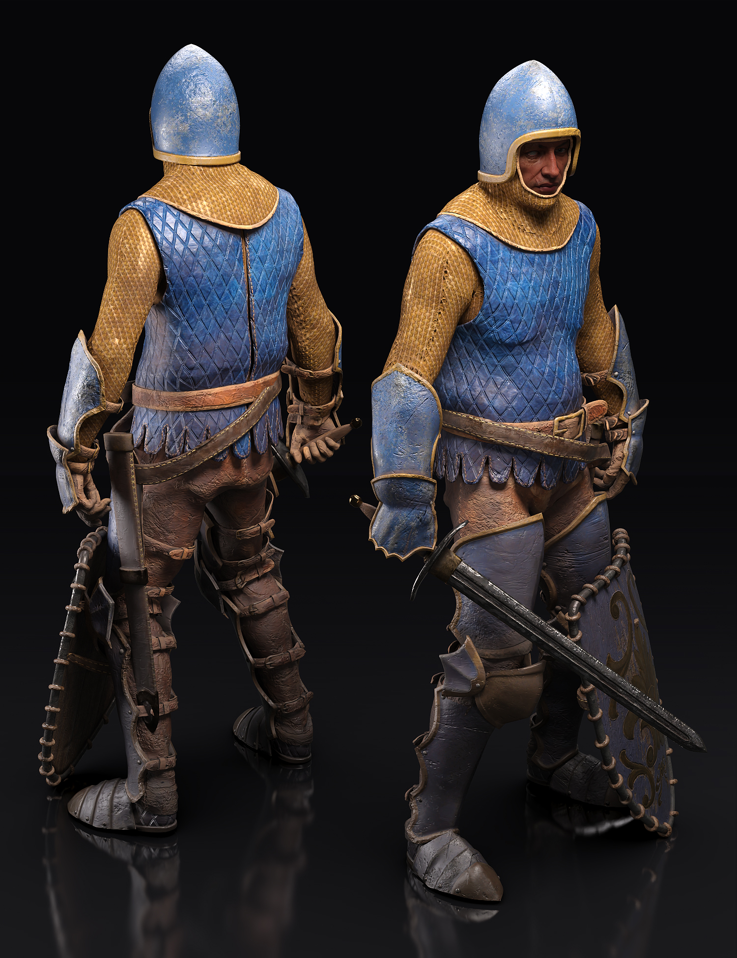 Sir Elyan the White for Western Knight 01 by: JoeQuick, 3D Models by Daz 3D