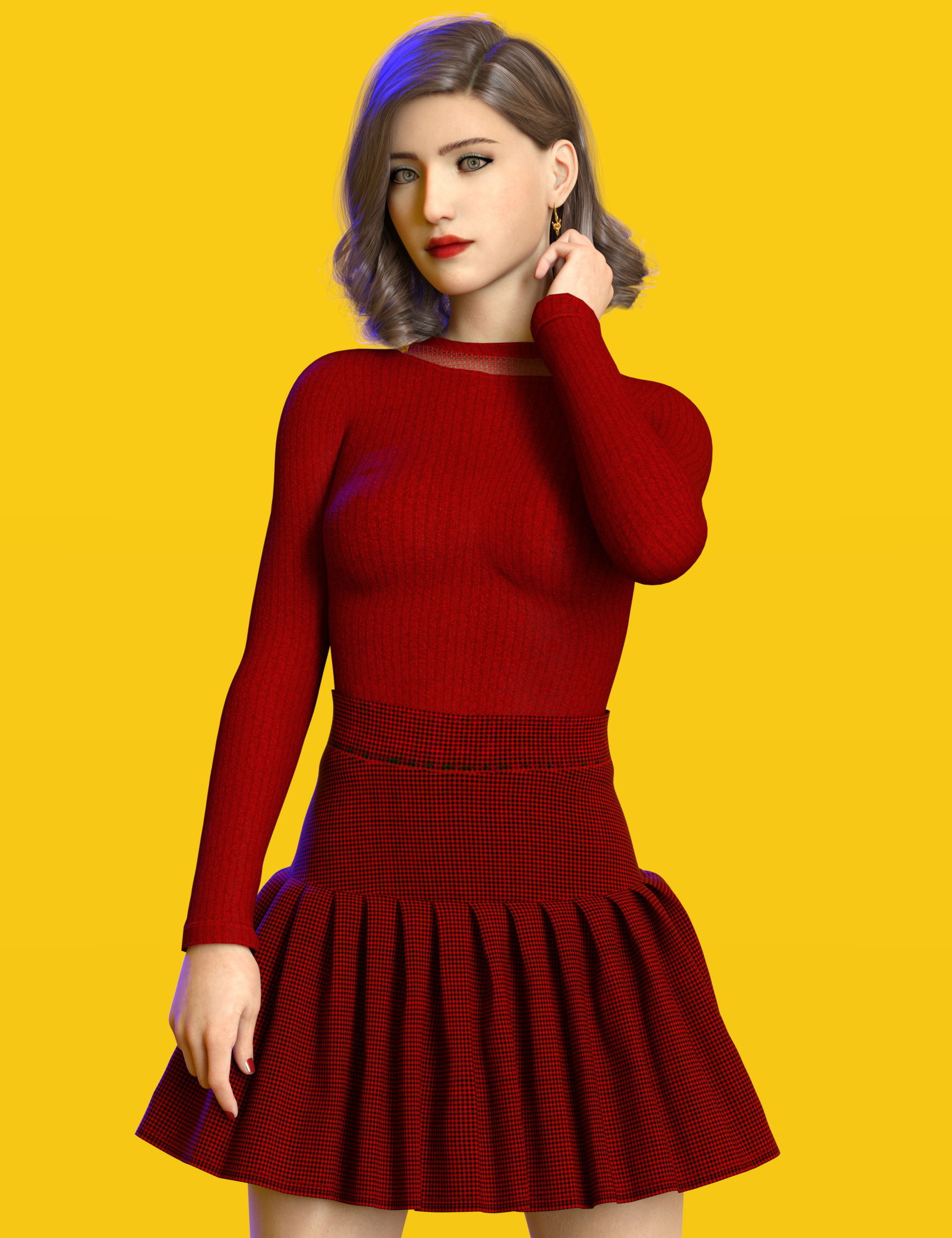 dForce Coco Outfit for Genesis 8 and 8.1 Females by: Nelmi, 3D Models by Daz 3D