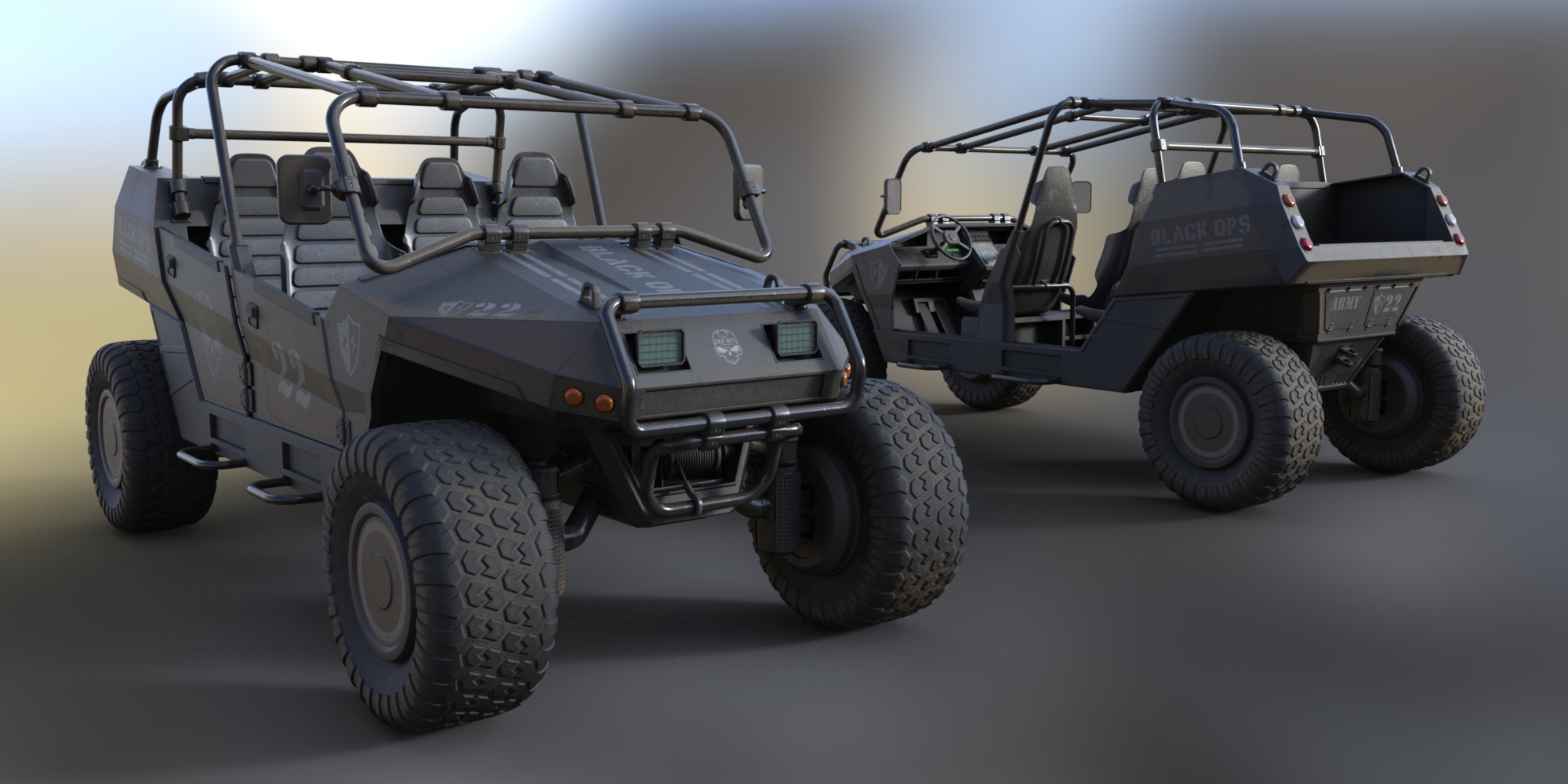 MIL ATV Vehicle Material Pack by: FToRiSade, 3D Models by Daz 3D
