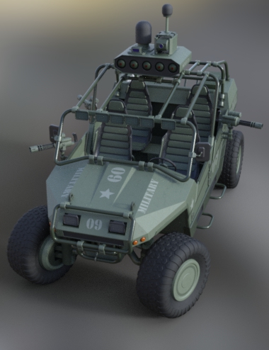 MIL ATV Vehicle Weaponry and Props by: FToRiSade, 3D Models by Daz 3D