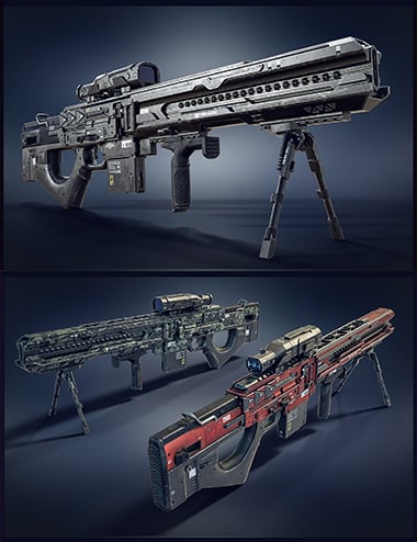 Cyberpunk Droid Sniper Rifle Cyberpunk Droid Sniper Rifle by: Polish, 3D Models by Daz 3D