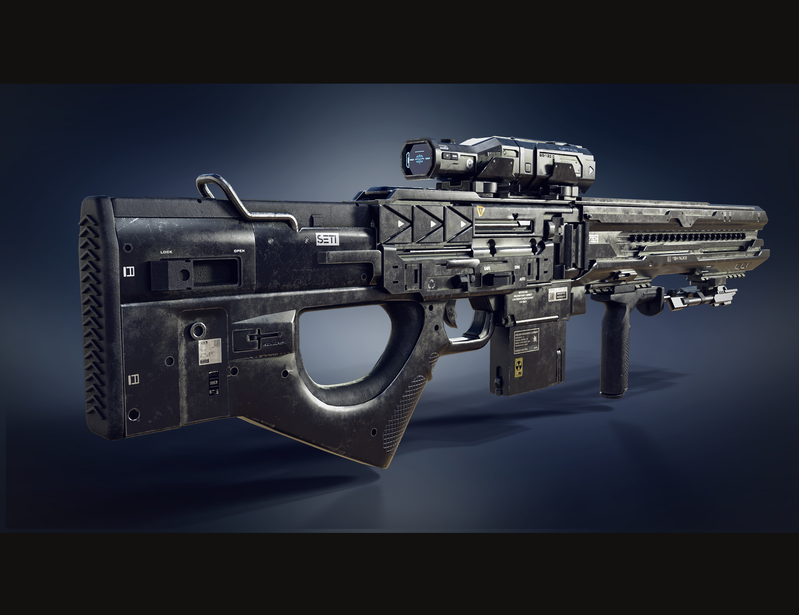 Cyberpunk Droid Sniper Rifle by: Polish, 3D Models by Daz 3D