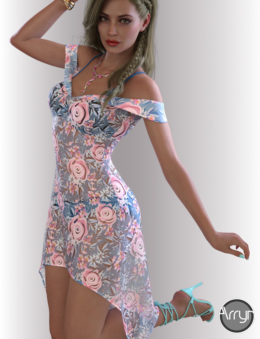 dForce Judy Outfit for Genesis 8 and 8.1 Females by: OnnelArryn, 3D Models by Daz 3D