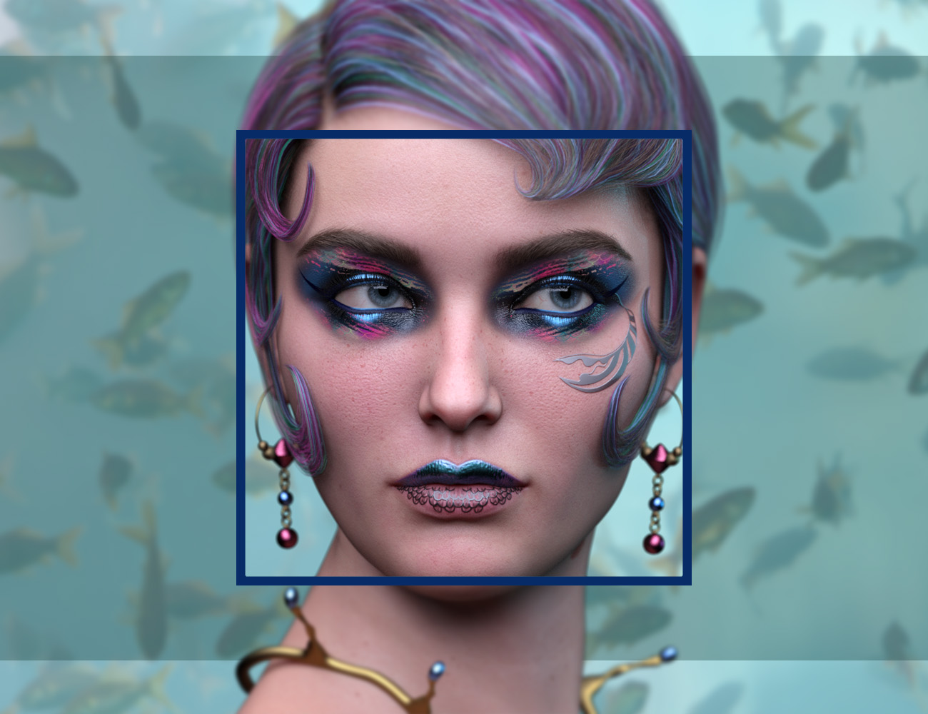 Sailors Ruin Mermaid-Inspired Geoshell Makeup for Genesis 3 and 8 ...