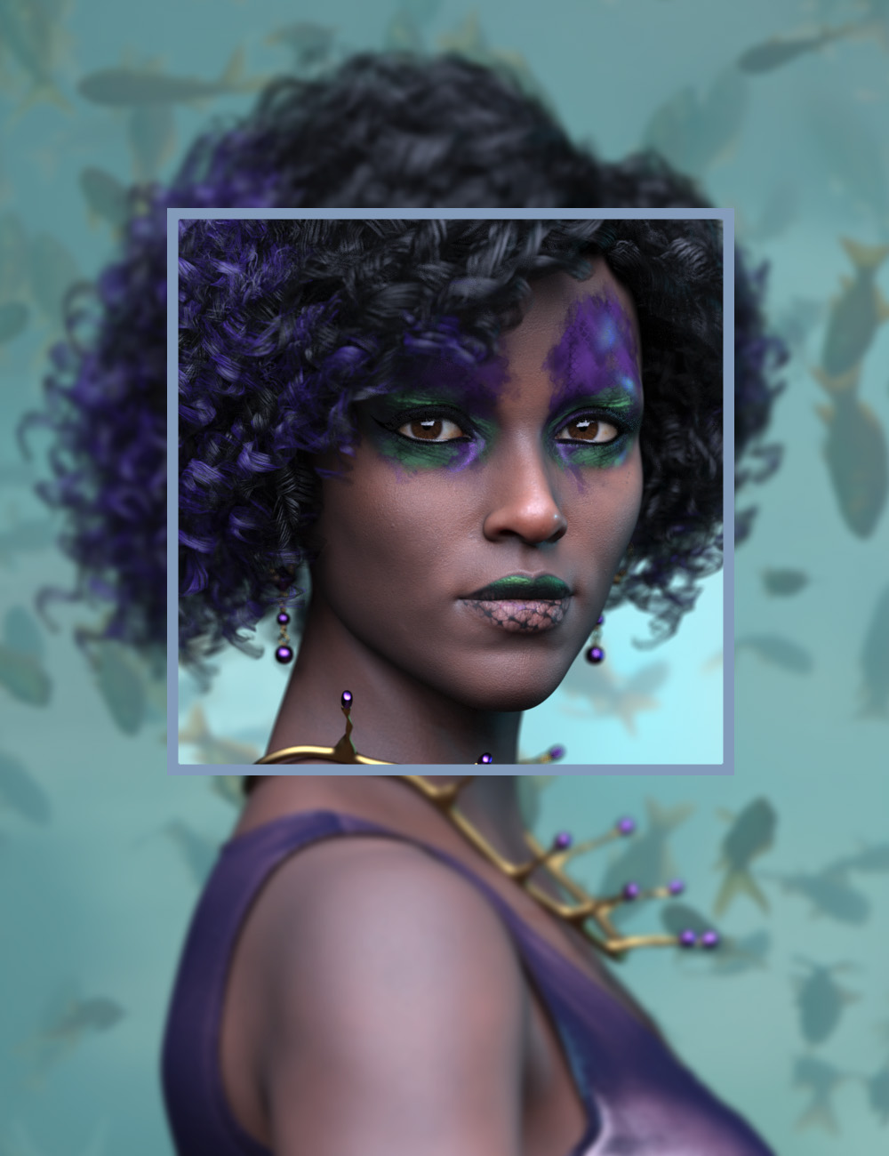 Sailors Ruin Mermaid-Inspired Geoshell Makeup for Genesis 3 and 8 ...