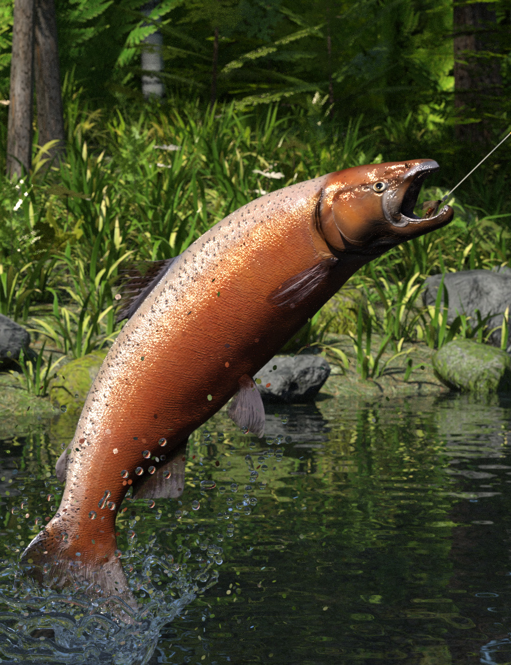 Freshwater Game Fish Freshwater Game Fish by: The Alchemist, 3D Models by Daz 3D