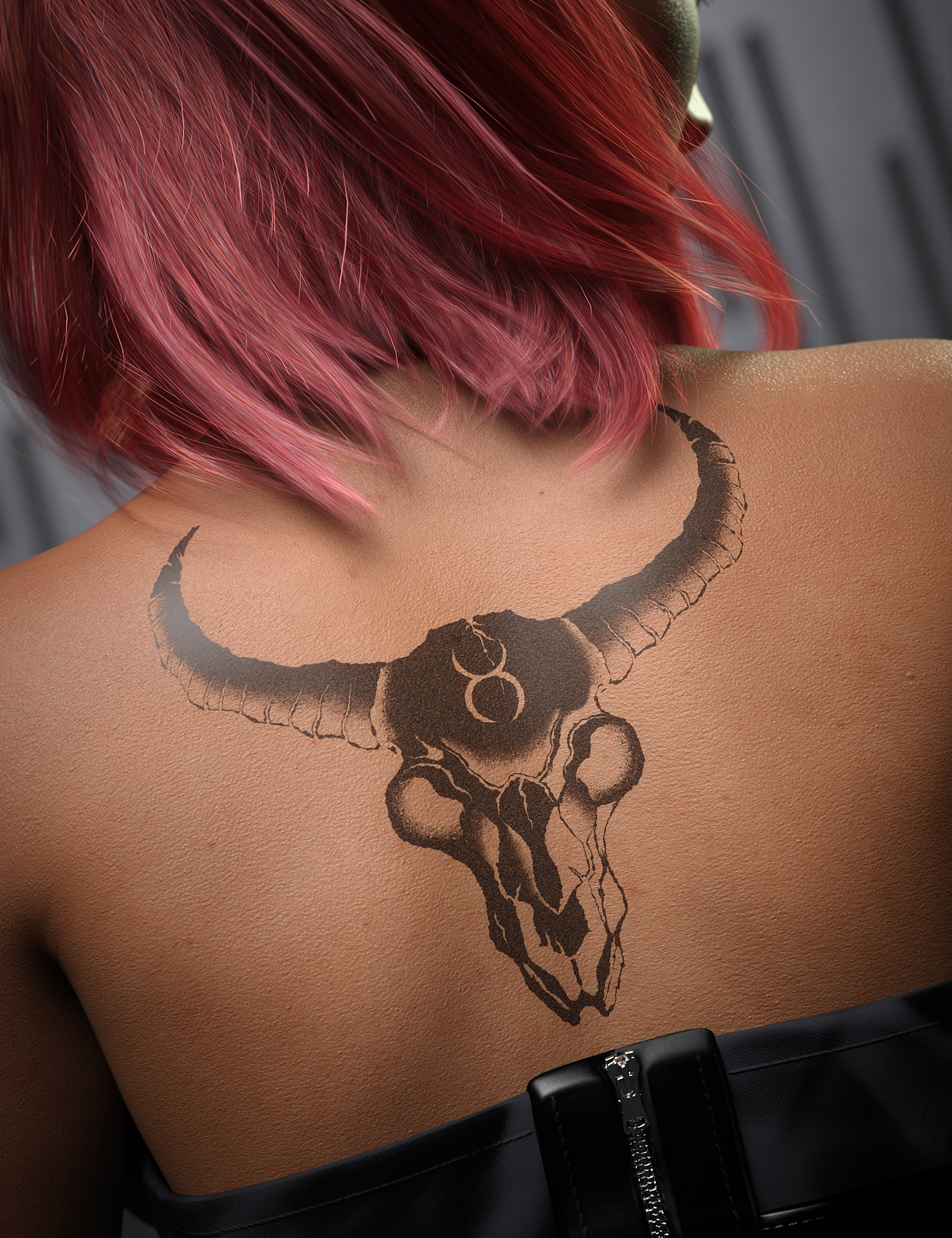 Taurus Zodiac Tattoo for Genesis 8.1 by: SR3, 3D Models by Daz 3D
