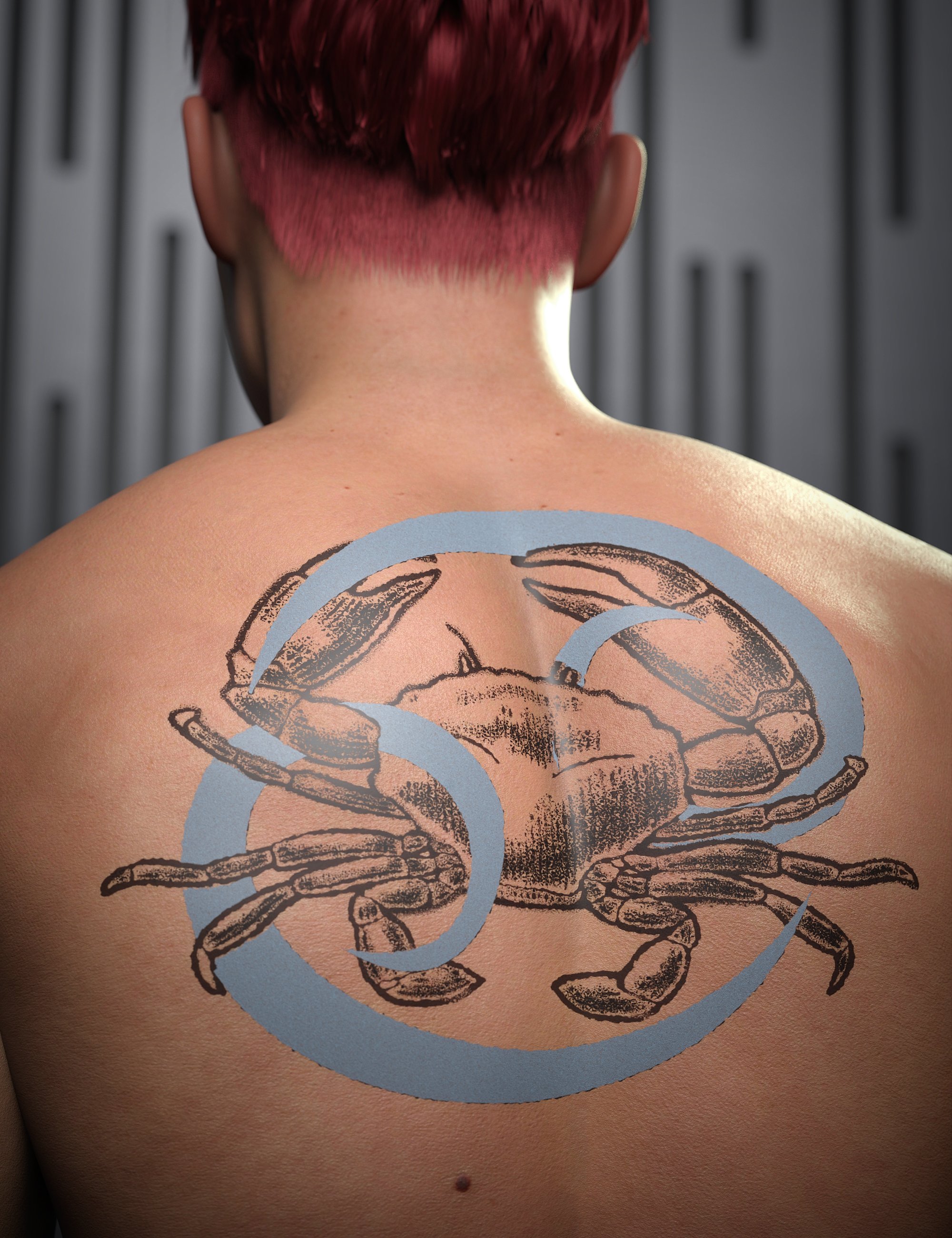 Cancer Zodiac Tattoo for Genesis 8.1 Cancer Zodiac Tattoo for Genesis 8.1 by: SR3, 3D Models by Daz 3D