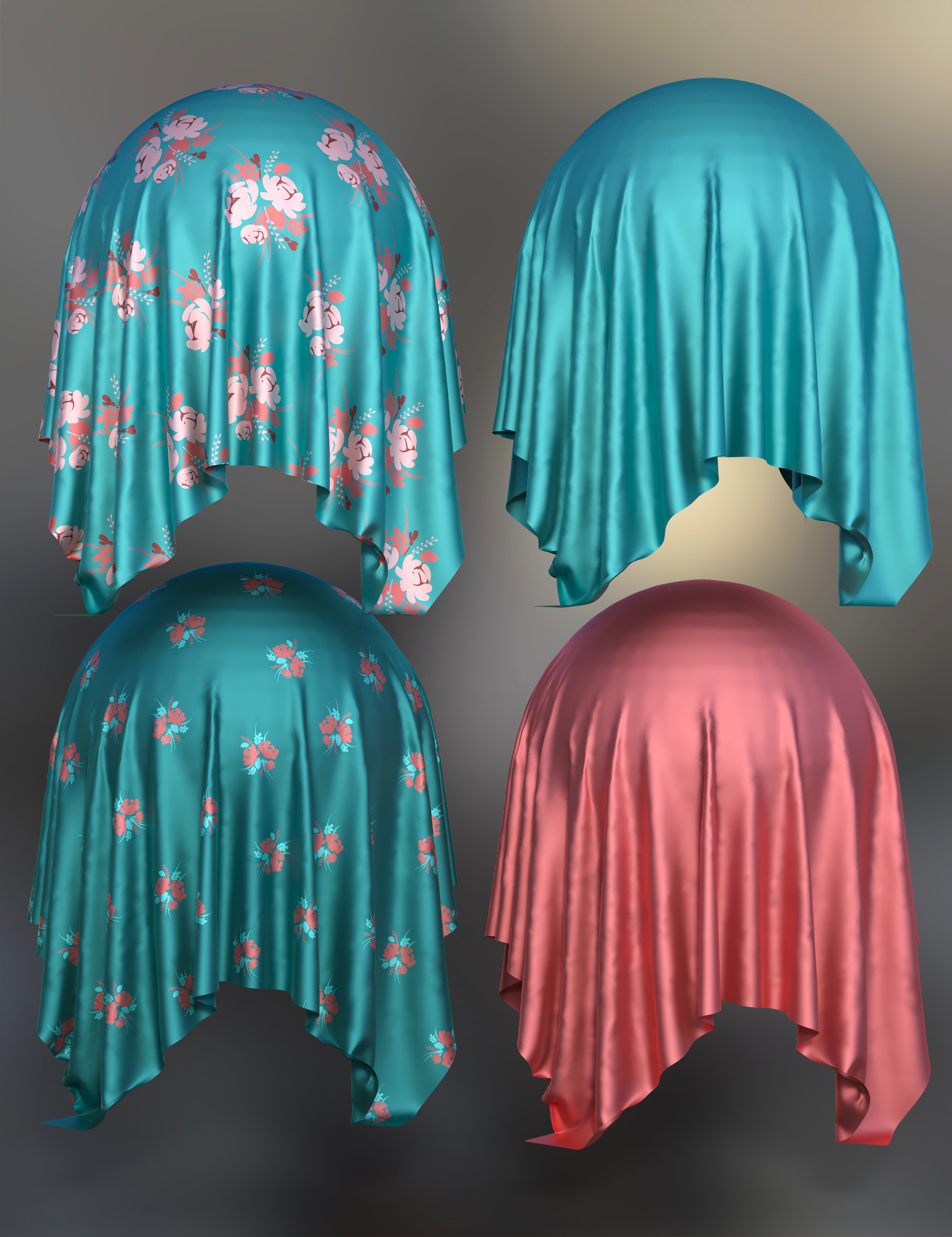 Floral Silk Fabric Iray Shaders Vol 2 Floral Silk Fabric Iray Shaders Vol 2 by: Nelmi, 3D Models by Daz 3D