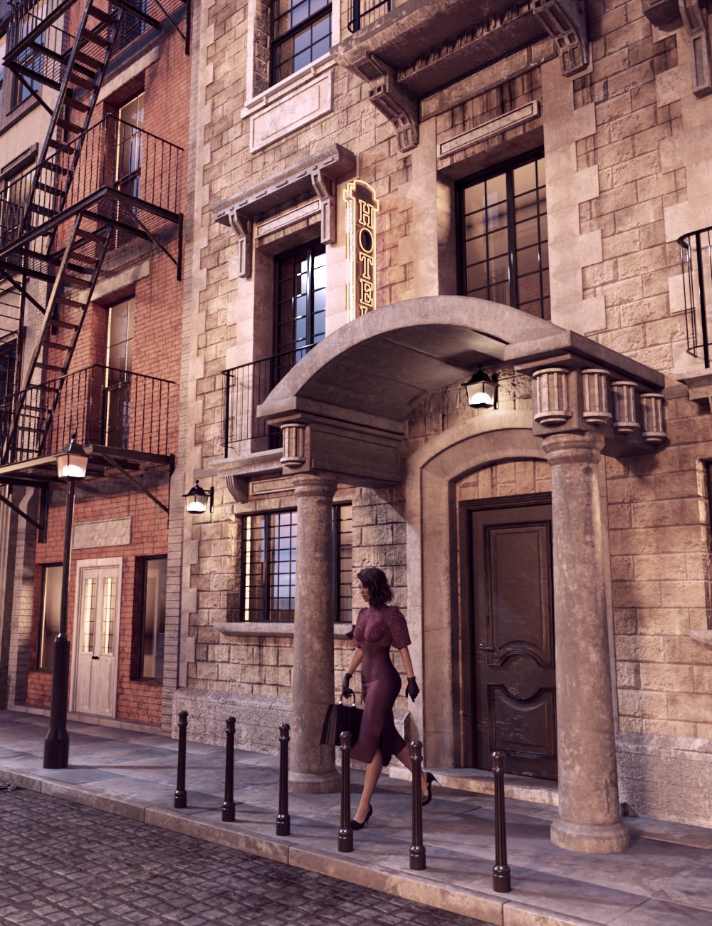 M8 Noir Alley M8 Noir Alley by: Modu8, 3D Models by Daz 3D