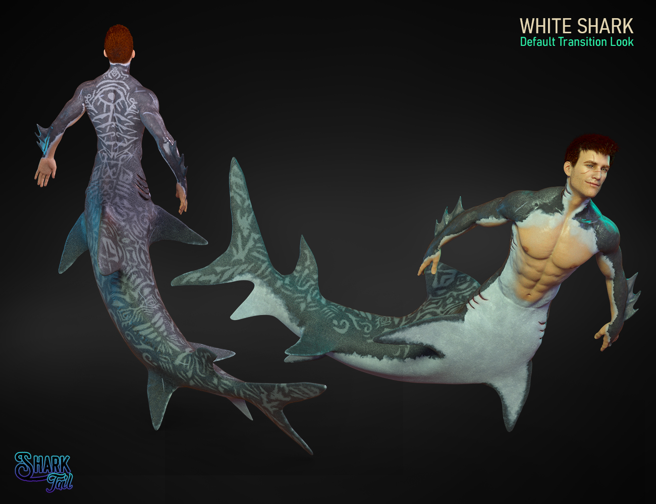 Shark Tail for Genesis 8 Males by: FenixPhoenixEsid, 3D Models by Daz 3D