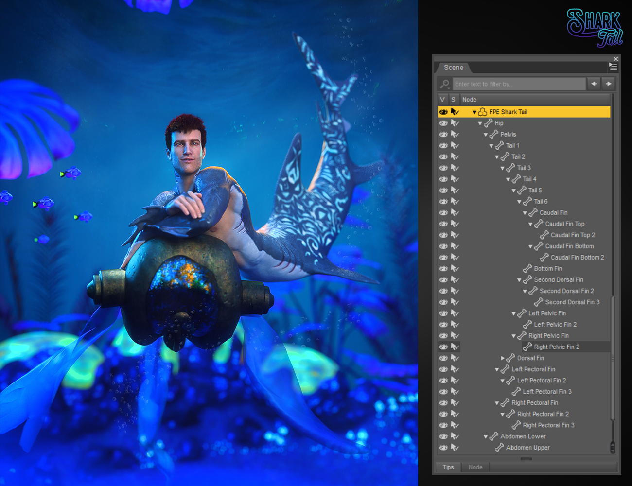 Shark Tail for Genesis 8 Males Shark Tail for Genesis 8 Males by: FenixPhoenixEsid, 3D Models by Daz 3D