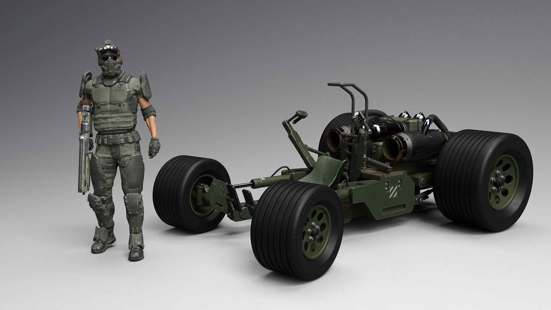 OffRoad SciFi Car Daz 3D