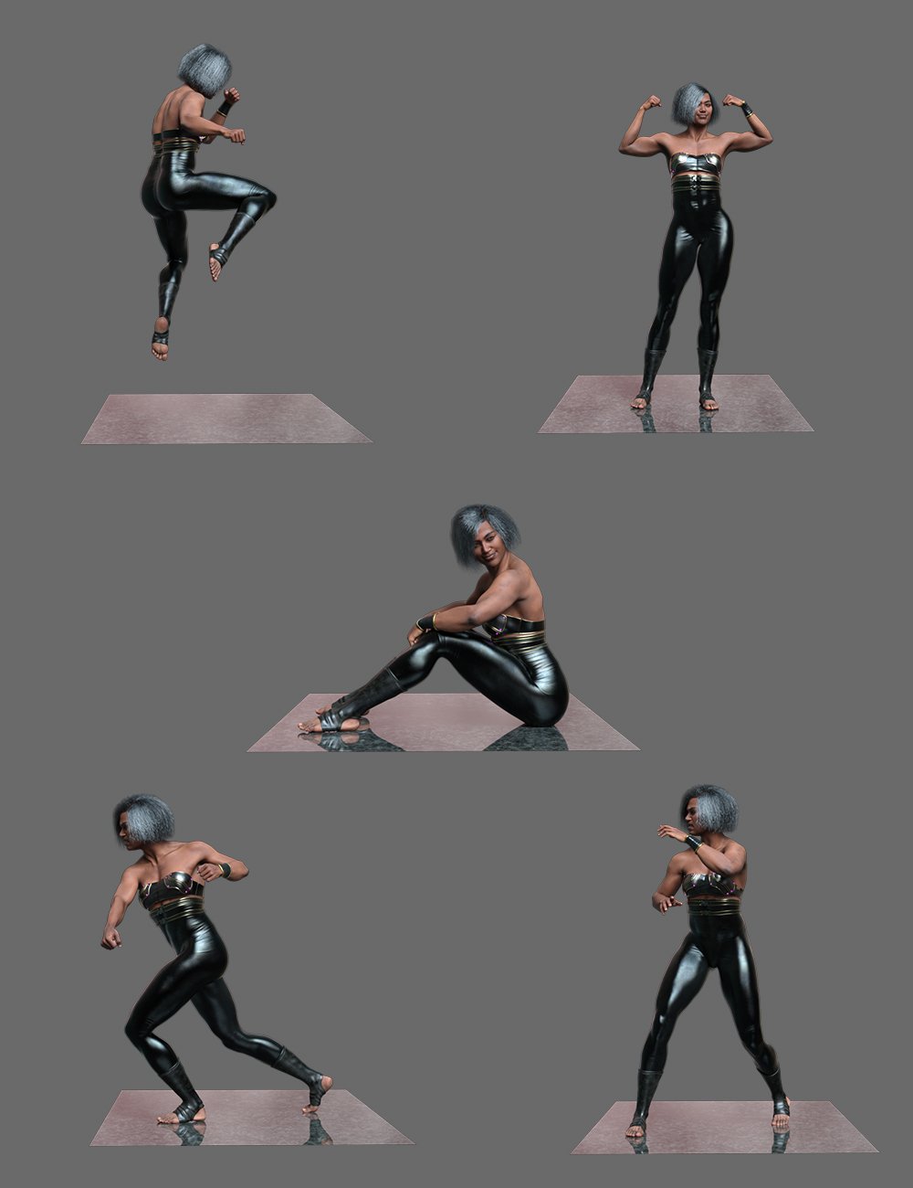 Noska´s Fight Poses for Noska 8.1 by: Ensary, 3D Models by Daz 3D
