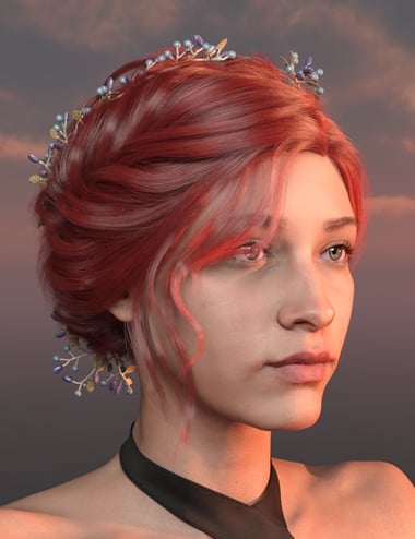 Lu Hair for Genesis 8 and 8.1 Females by: Ergou, 3D Models by Daz 3D