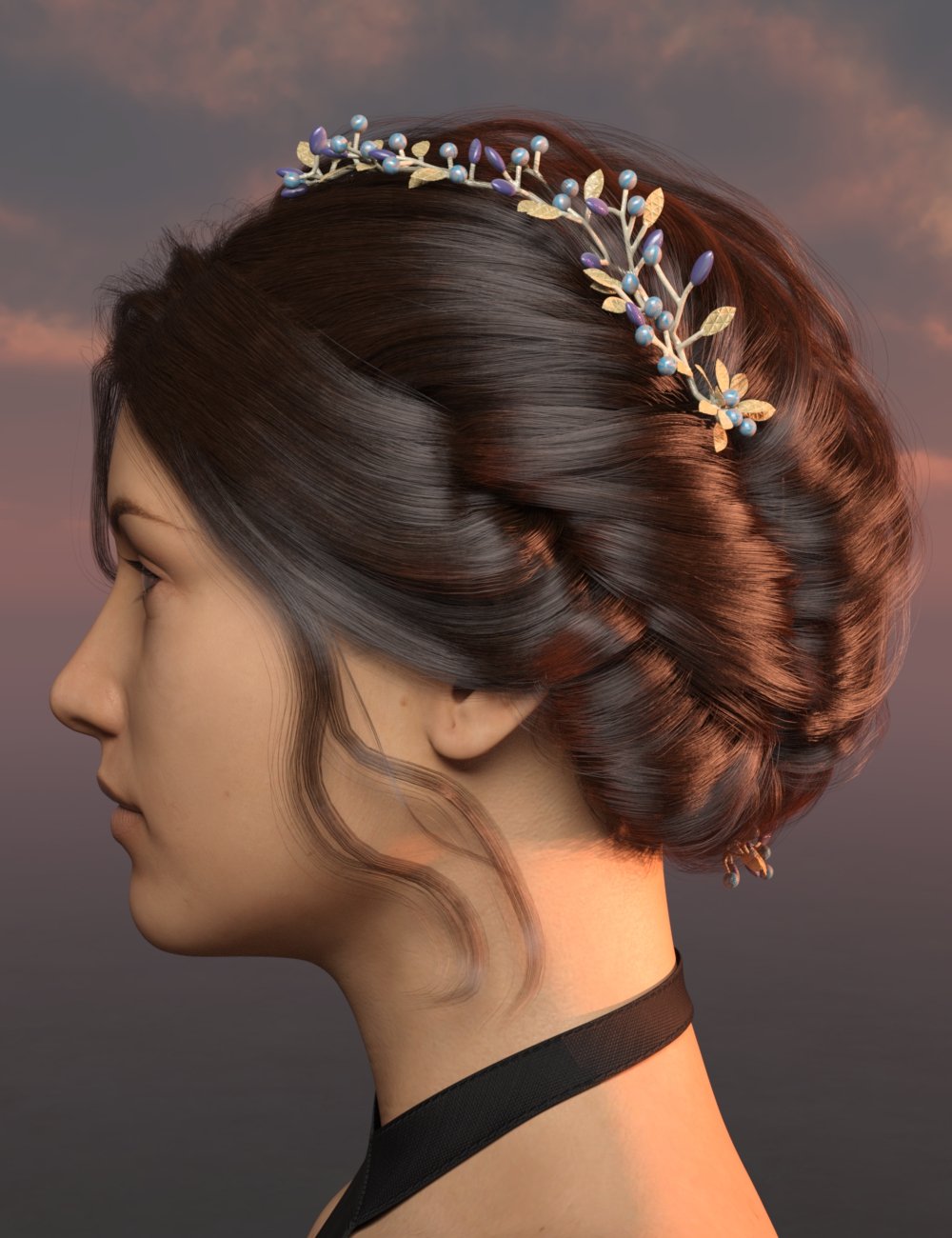 Lu Hair for Genesis 8 and 8.1 Females by: Ergou, 3D Models by Daz 3D