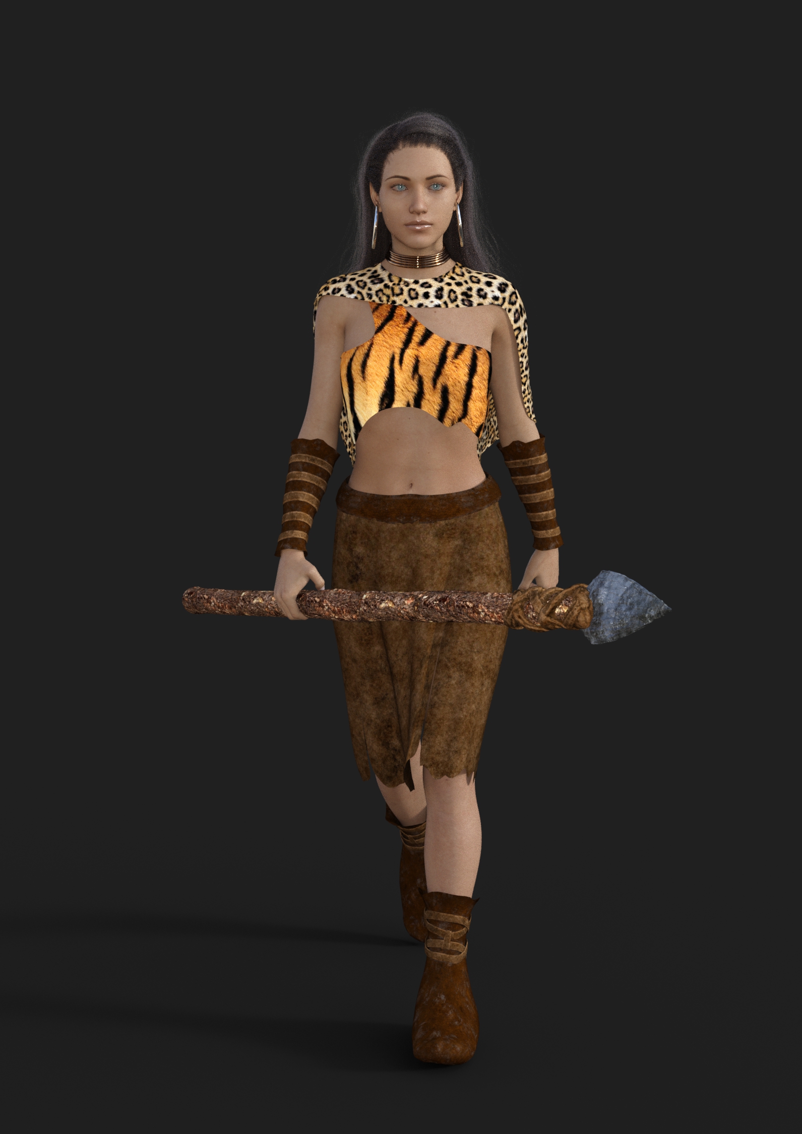 dForce Wild Woman Outfit for Genesis 8 Female by: AcharyaPolina, 3D Models by Daz 3D
