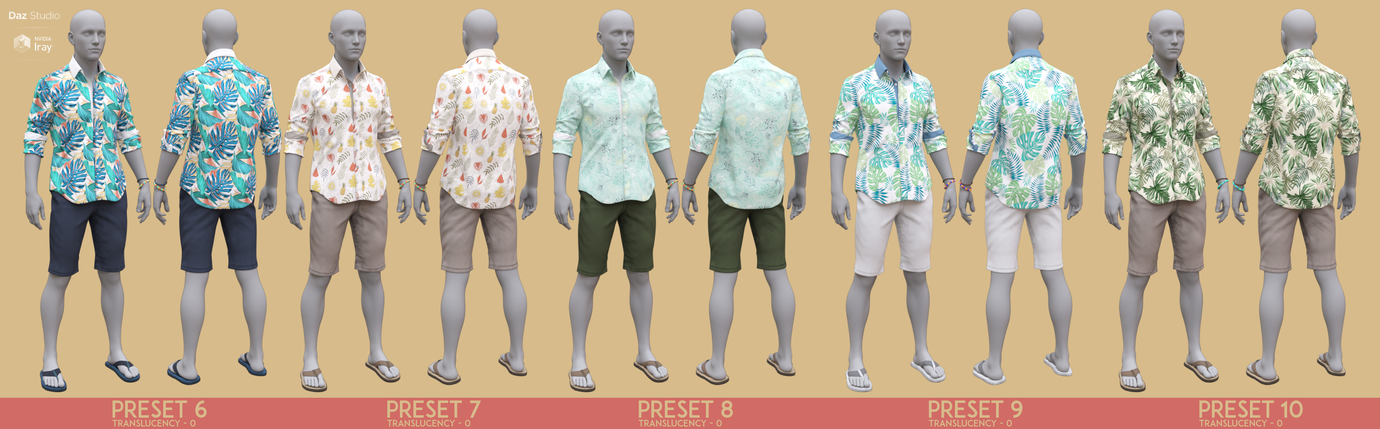 dForce MI Summer Casual Outfit Texture Add-on by: mal3Imagery, 3D Models by Daz 3D