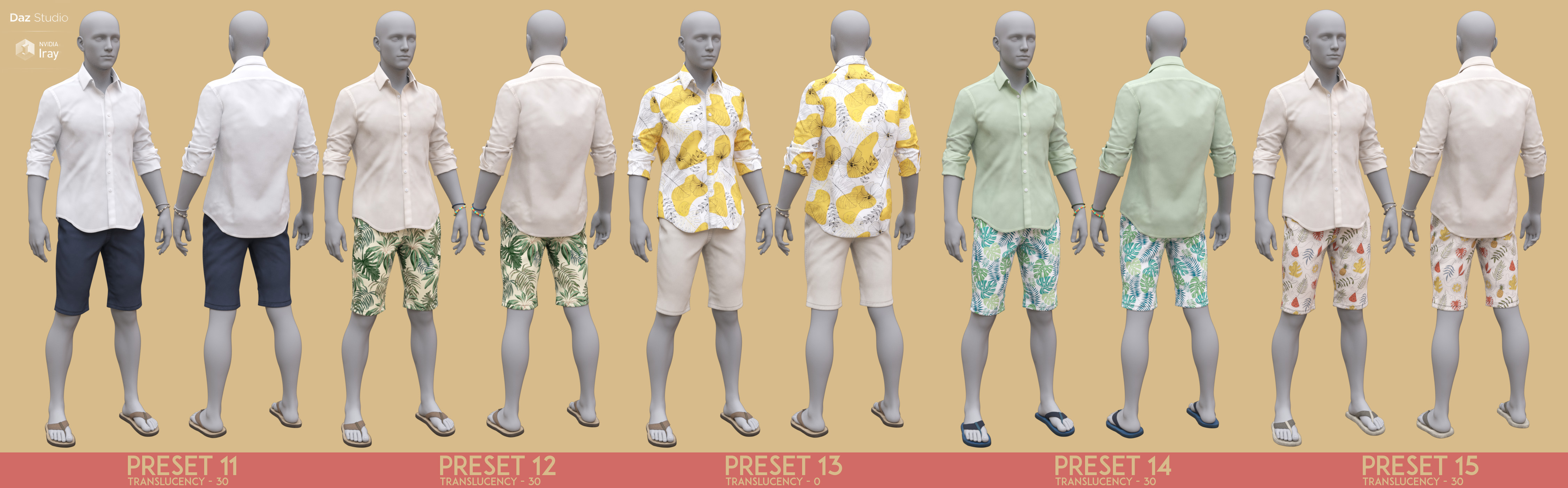 dForce MI Summer Casual Outfit Texture Add-on by: mal3Imagery, 3D Models by Daz 3D