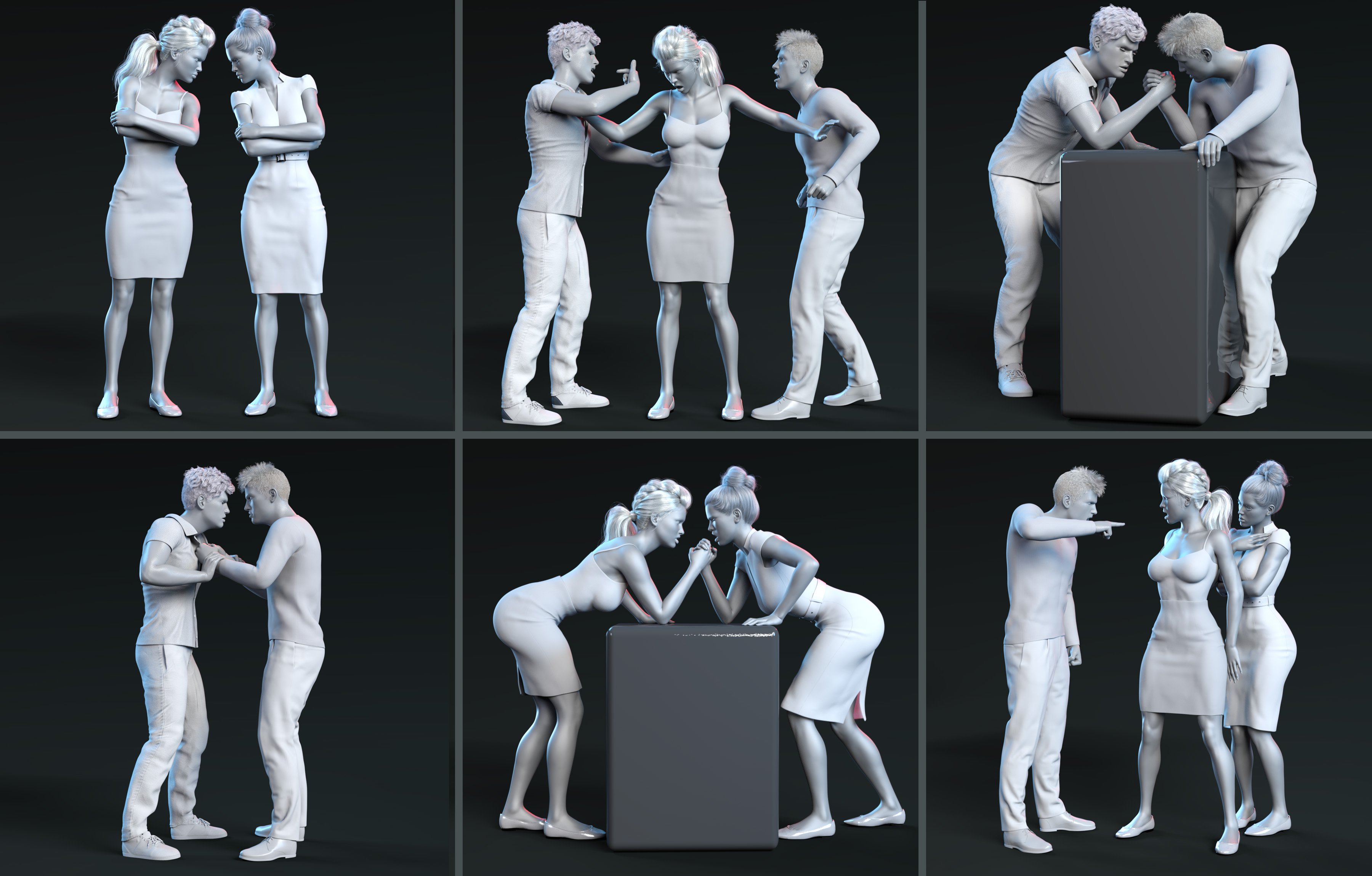 Z Conflict and Confrontation Utility Poses for Genesis 8 and 8.1 Z Conflict and Confrontation Utility Poses for Genesis 8 and 8.1 by: Zeddicuss, 3D Models by Daz 3D