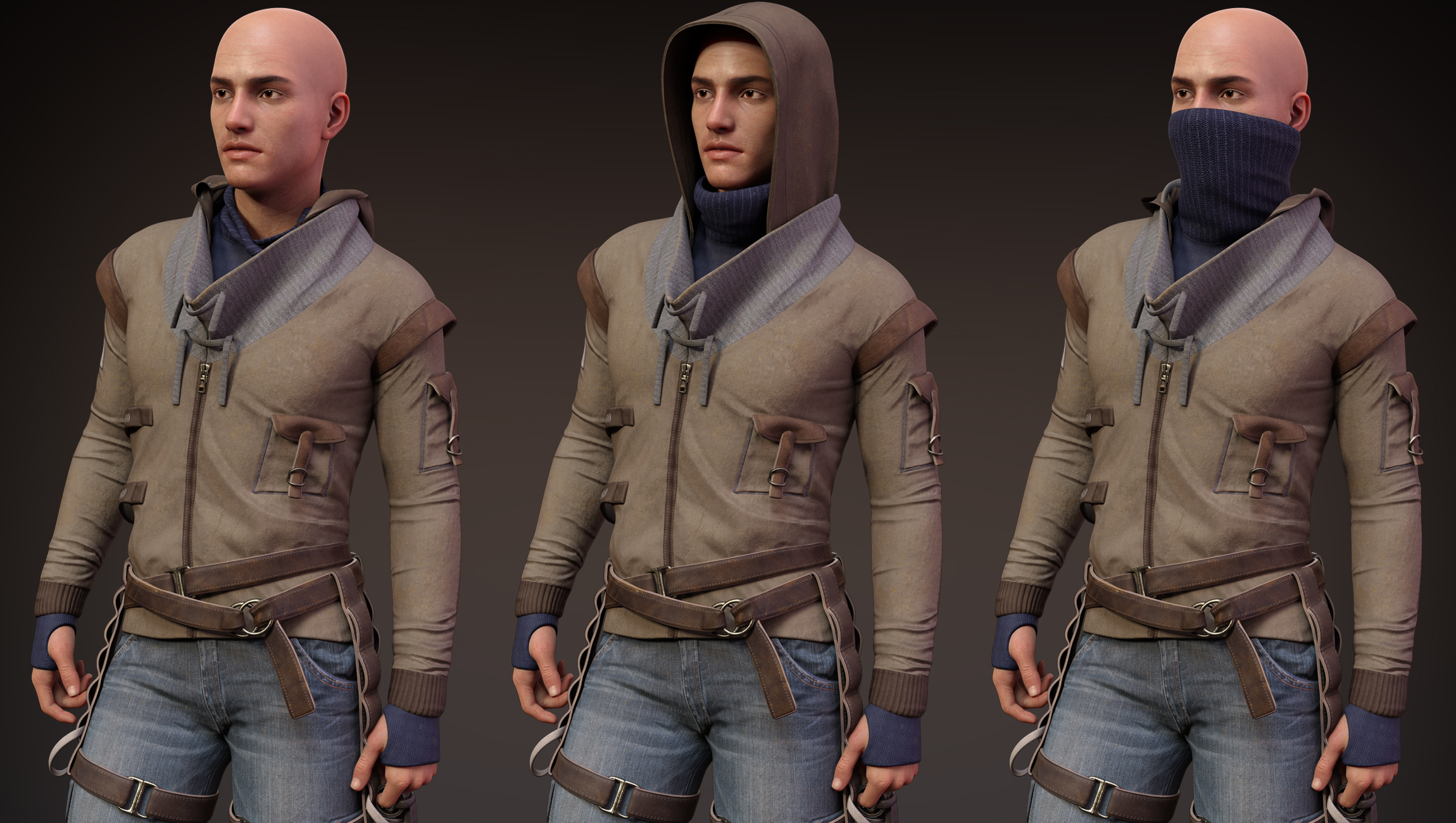 Dystopian HD Outfit for Genesis 8 and 8.1 Males by: Luthbellina, 3D Models by Daz 3D
