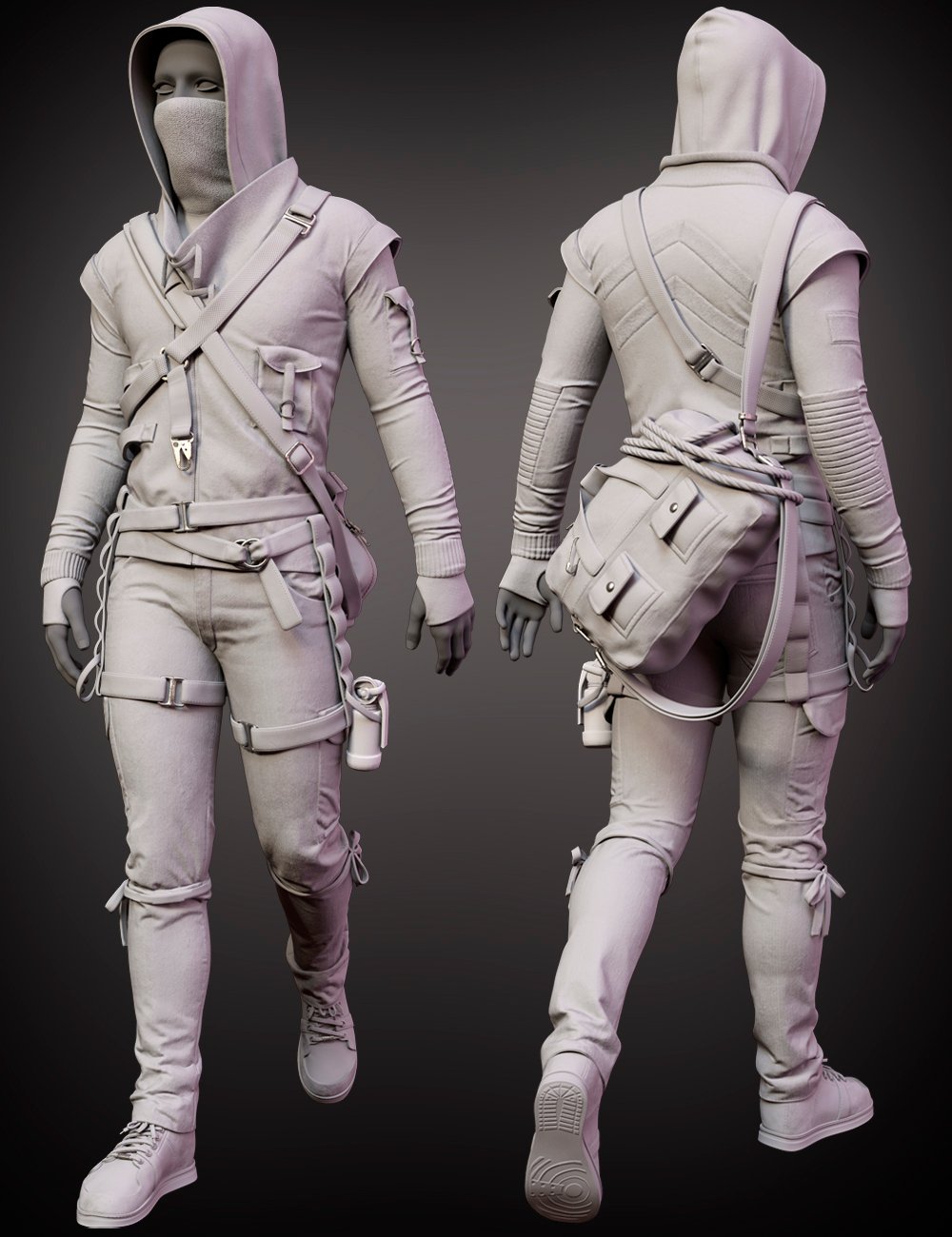 Dystopian HD Outfit for Genesis 8 and 8.1 Males by: Luthbellina, 3D Models by Daz 3D