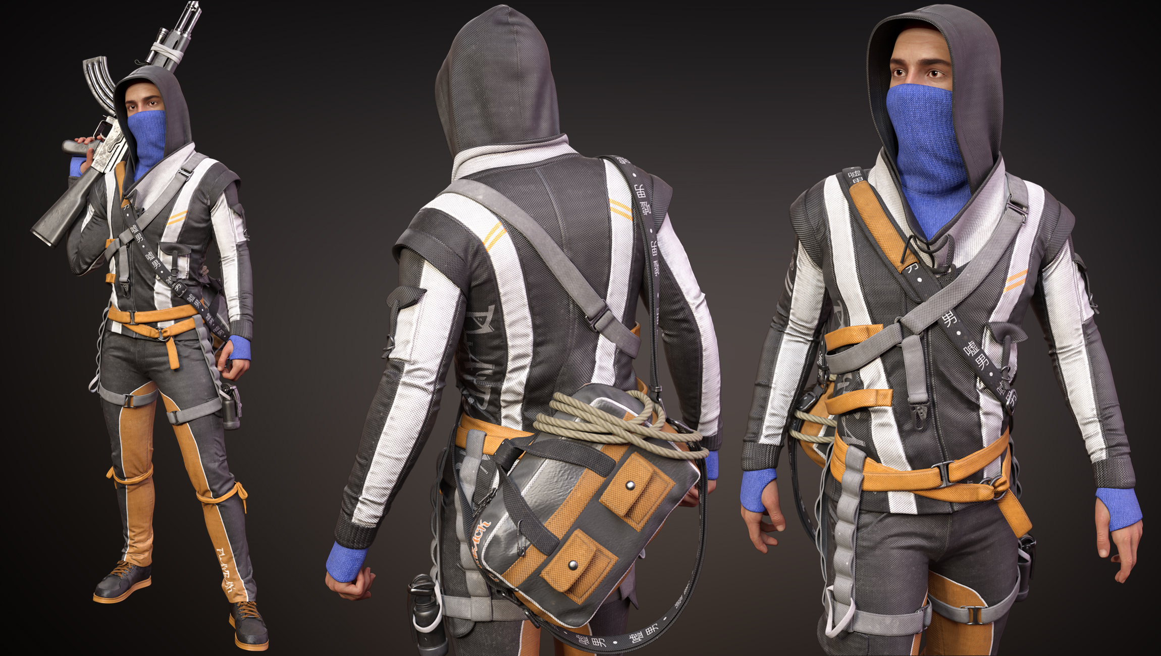 Dystopian HD Outfit Textures for Genesis 8 and 8.1 Males by: Luthbellina, 3D Models by Daz 3D