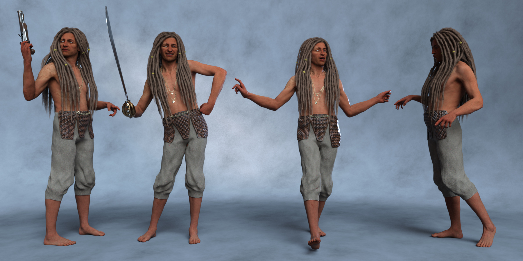 Captain Wolfgang Poses for Wolfgang 8.1 by: Ensary, 3D Models by Daz 3D