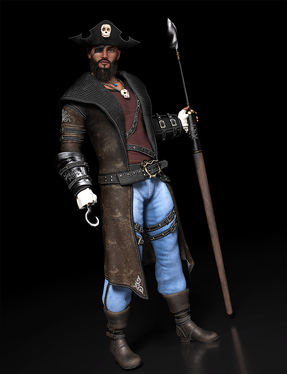 dForce Blaze High Seas Outfit Textures by: Val3dart, 3D Models by Daz 3D